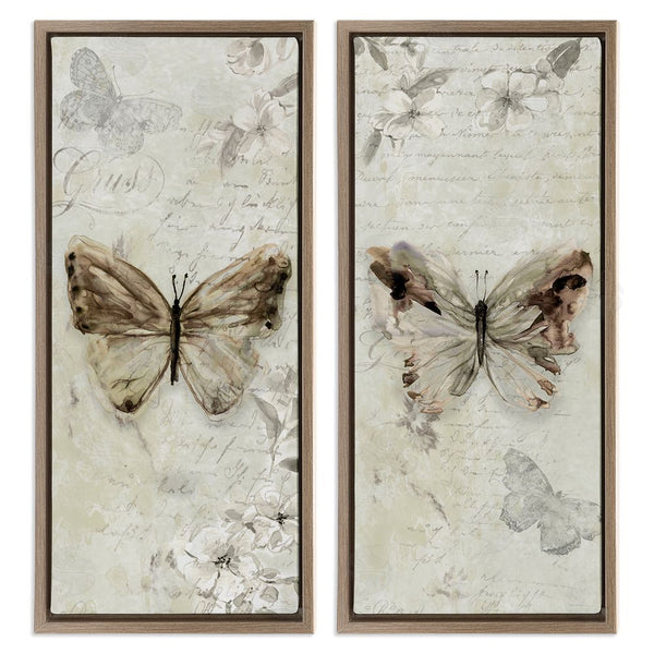 Stupell Industries Carol Robinson | Vintage Butterfly Scrapbook Page Wall Art