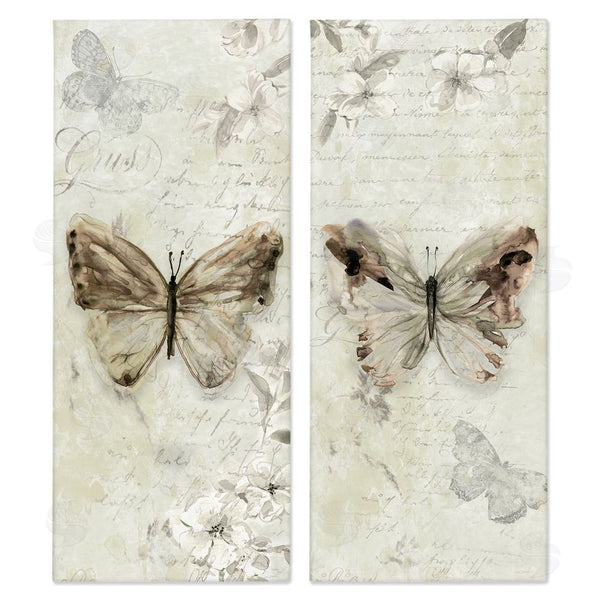 stupell industries Carol Robinson | Vintage Butterfly Scrapbook Page Wall Art