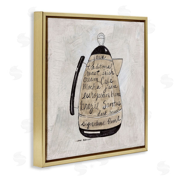 Stupell Industries Carol Robinson | Vintage Coffee Kettle Phrases