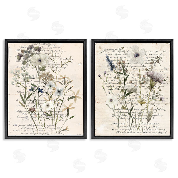 Stupell Industries Carol Robinson | Vintage Letters With Botanicals