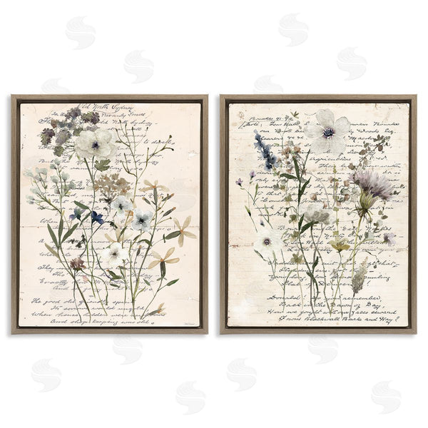 Stupell Industries Carol Robinson | Vintage Letters With Botanicals
