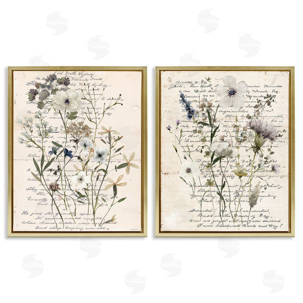 Stupell Industries Carol Robinson | Vintage Letters With Botanicals