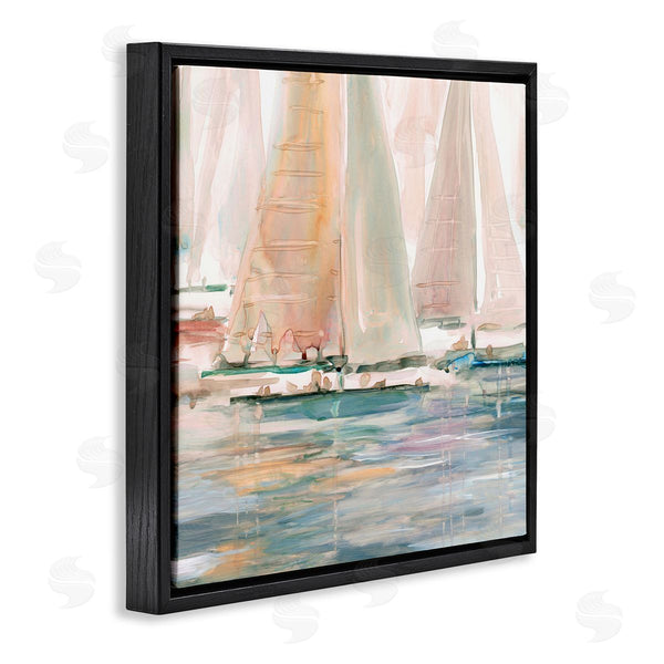 Stupell Industries Carol Robinson | Warm Sunlit Sailboats Reflection Ocean Water Surface Wall Art
