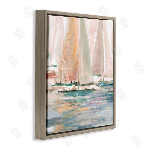 Stupell Industries Carol Robinson | Warm Sunlit Sailboats Reflection Ocean Water Surface Wall Art