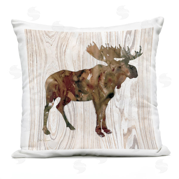 Stupell Industries Carol Robinson | Watercolor Moose Silhouette Printed Throw Pillow