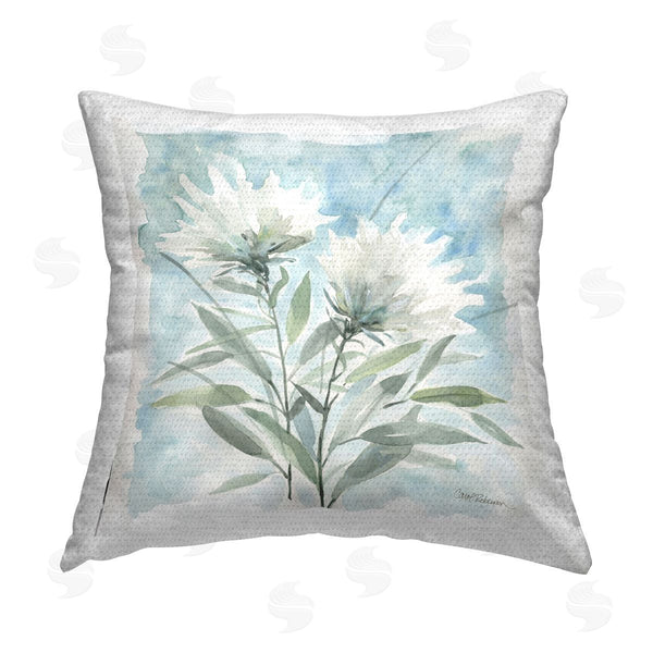 Stupell Industries Carol Robinson | Wild White Thistle Bloom Printed Throw Pillow