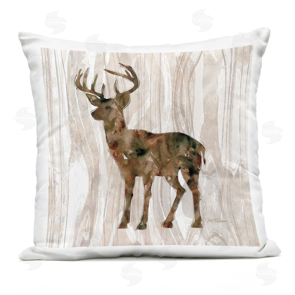 Stupell Industries Carol Robinson | Wilderness Buck Silhouette Printed Throw Pillow