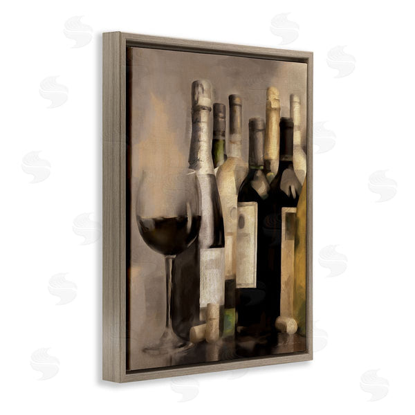 Stupell Industries Carol Robinson | Wine Glass With Bottles