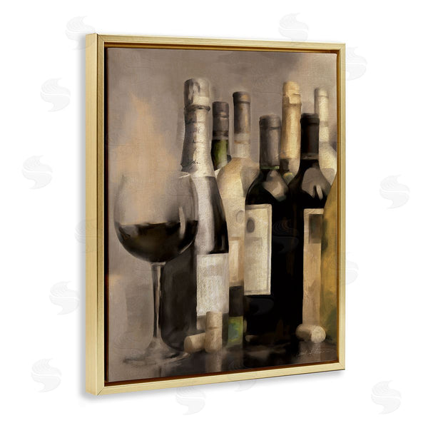 Stupell Industries Carol Robinson | Wine Glass With Bottles