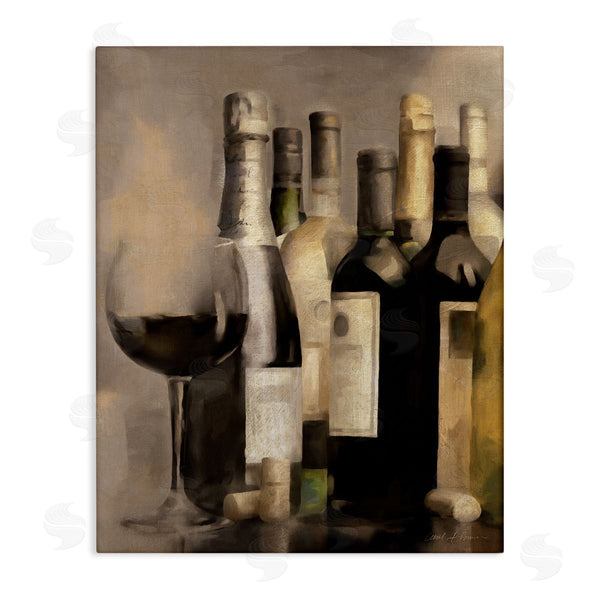 stupell industries Carol Robinson | Wine Glass with Bottles