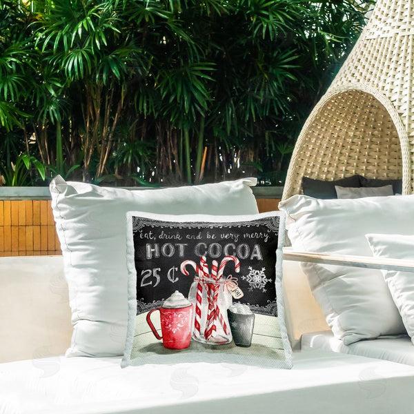 Stupell Industries Carol Robinson | Winter Peppermint & Cocoa Printed Throw Pillow