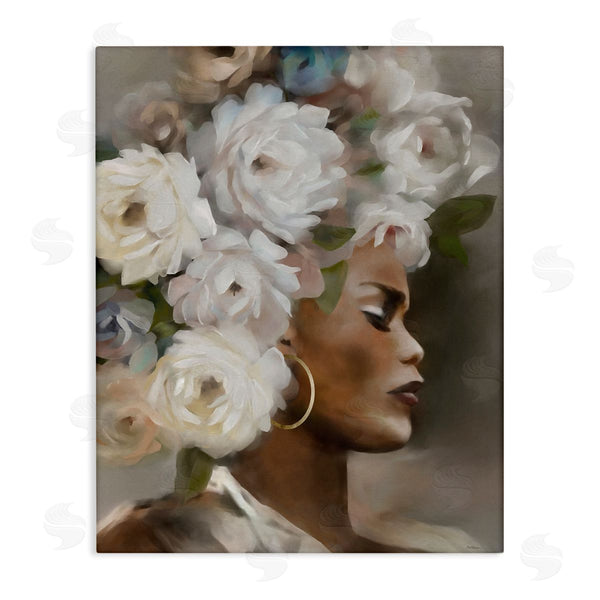 stupell industries Carol Robinson | Woman with Floral Headdress