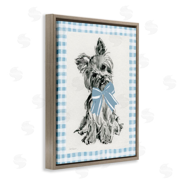 Stupell Industries Carol Robinson | Yorkie With Plaid Border