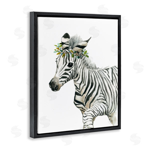 Stupell Industries Carol Robinson | Young Zebra Boho Fashion Chic Forest Crown Wall Art