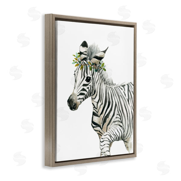 Stupell Industries Carol Robinson | Young Zebra Boho Fashion Chic Forest Crown Wall Art