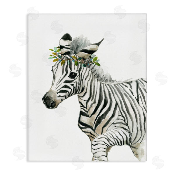 stupell industries Carol Robinson | Young Zebra Boho Fashion Chic Forest Crown Wall Art