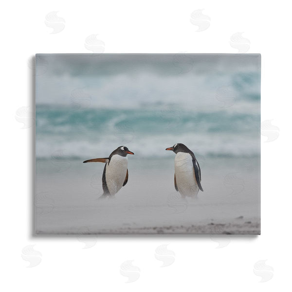 stupell industries Carol Taylor | Penguins on Arctic Beach Wall Art