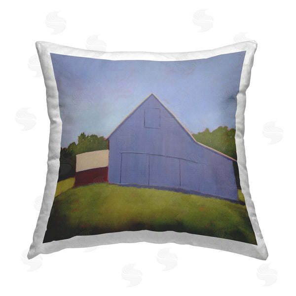 stupell industries Carol Young | Countryside Barn Field Printed Throw Pillow