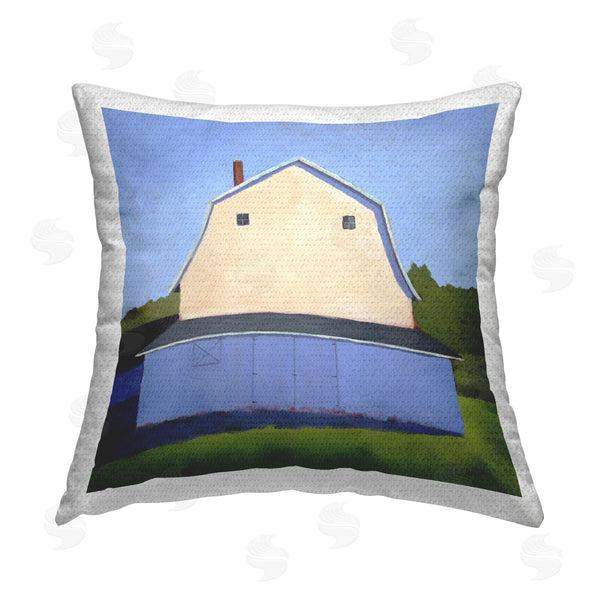 Stupell Industries Carol Young | Rural Barn Architecture Farmland Printed Throw Pillow