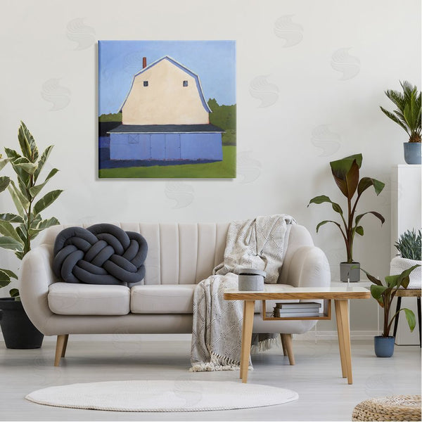 Stupell Industries Carol Young | White Barn Farmland Landscape Wall Art