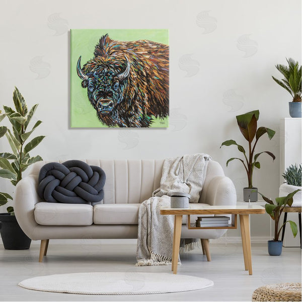 Stupell Industries Carolee Vitaletti | Abstract Bison Painting Wall Art
