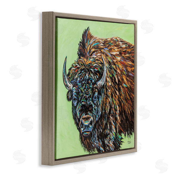 Stupell Industries Carolee Vitaletti | Abstract Bison Painting Wall Art