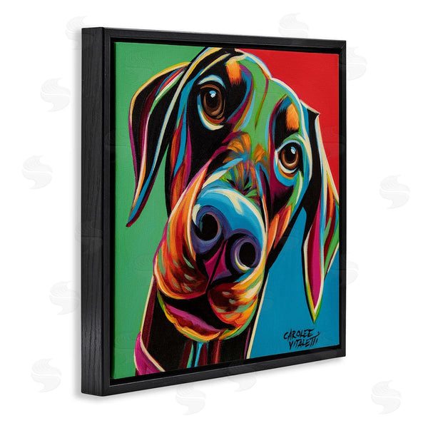 Stupell Industries Carolee Vitaletti | Chroma Pop Puppy Labrador Dog Nose Wall Art