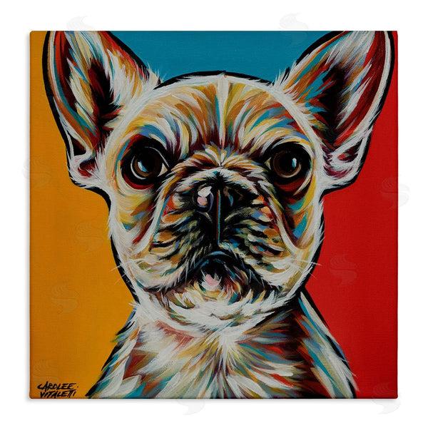 stupell industries Carolee Vitaletti | Chroma Style Dog Small Puppy Red Yellow Blue Pop Wall Art