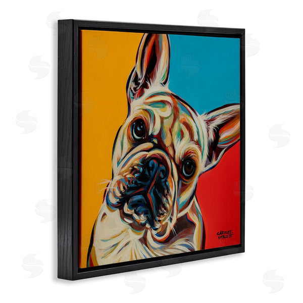 Stupell Industries Carolee Vitaletti | French Bulldog Pop Portrait
