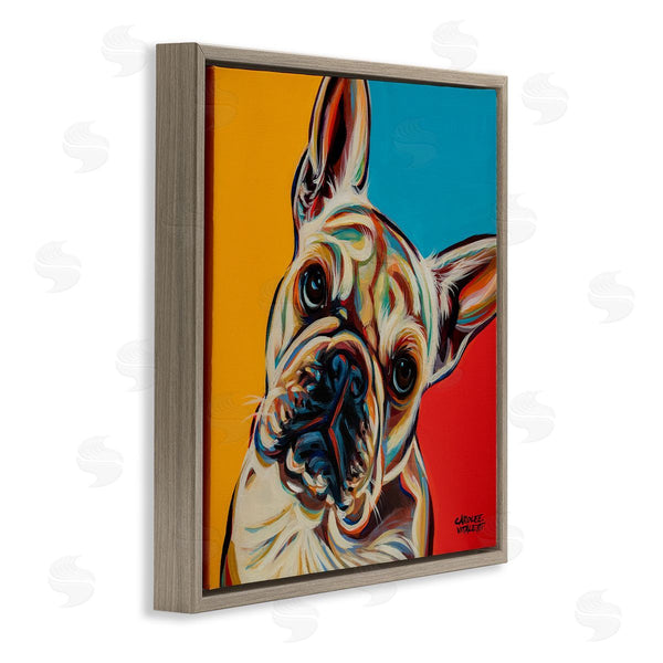 Stupell Industries Carolee Vitaletti | French Bulldog Pop Portrait