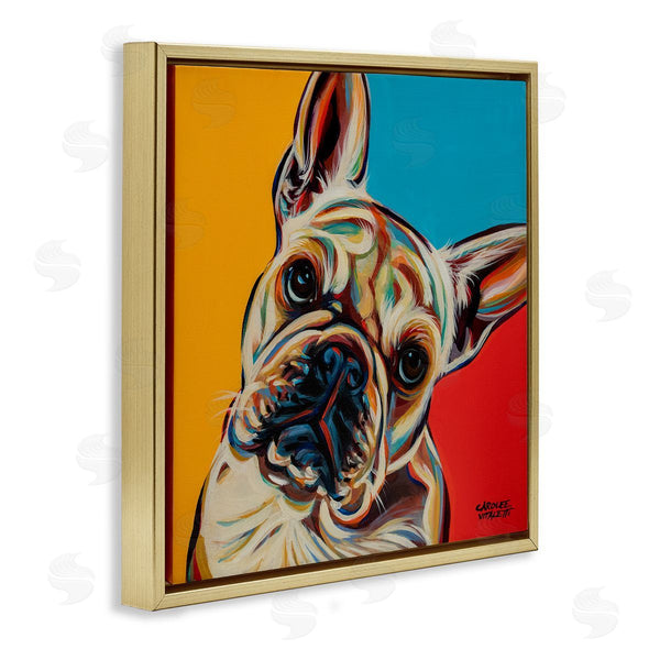 Stupell Industries Carolee Vitaletti | French Bulldog Pop Portrait