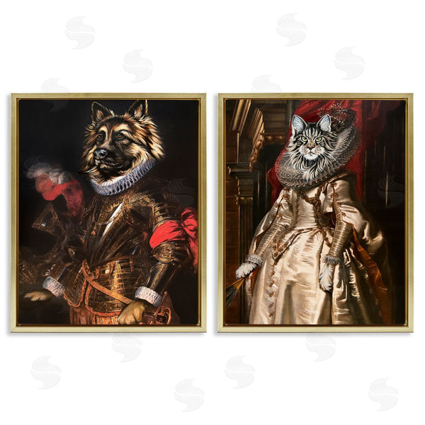 Stupell Industries Carolee Vitaletti | Royal Garb Dog & Cat