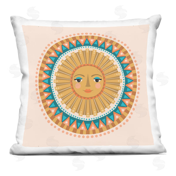 stupell industries Caroline Alfreds | Boho Sun Mandala Pattern Printed Throw Pillow