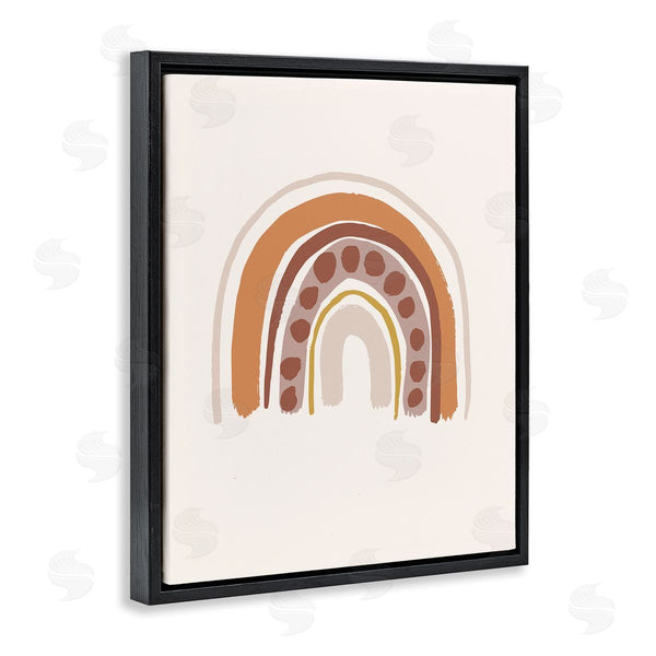 Stupell Industries Caroline Alfreds | Dotted Rainbow Striped Doodle Natural Earth Palette Wall Art