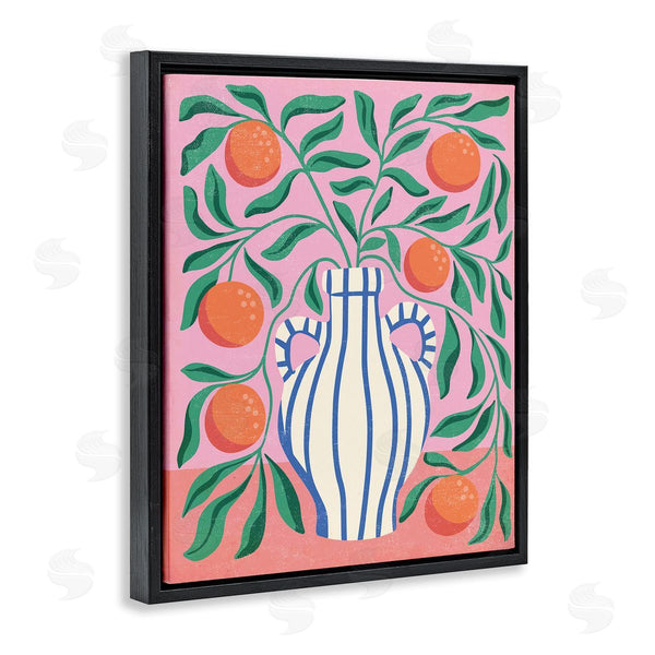 Stupell Industries Caroline Alfreds | Midcentury Modern Orange Vase