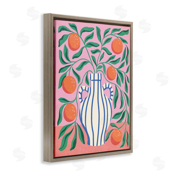 Stupell Industries Caroline Alfreds | Midcentury Modern Orange Vase