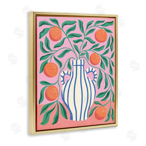 Stupell Industries Caroline Alfreds | Midcentury Modern Orange Vase