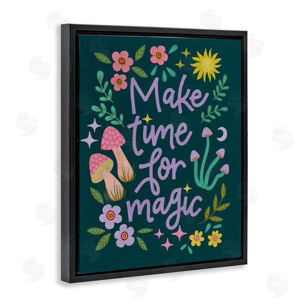 Stupell Industries Caroline Alfreds | Time For Magic With Florals Wall Art