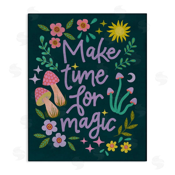 stupell industries Caroline Alfreds | Time For Magic with Florals Wall Art