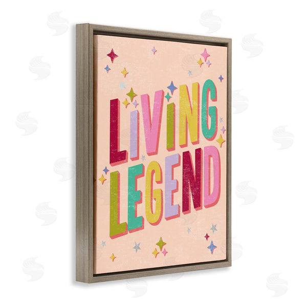 Stupell Industries Caroline Alfreds | Vintage Living Legend Phrase Wall Art