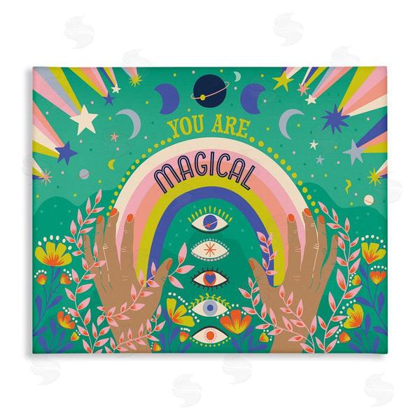stupell industries Caroline Alfreds | You Are Magical Phrase Rainbow Under Constellations