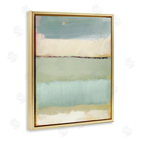 Stupell Industries Caroline Gold | Abstract Aqua Gradients