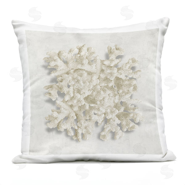 Stupell Industries Caroline Kelly | Aquatic Neutral Coral Printed Throw Pillow