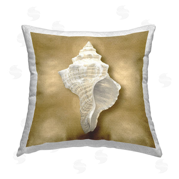 Stupell Industries Caroline Kelly | Conch Shell On Glam Printed Throw Pillow