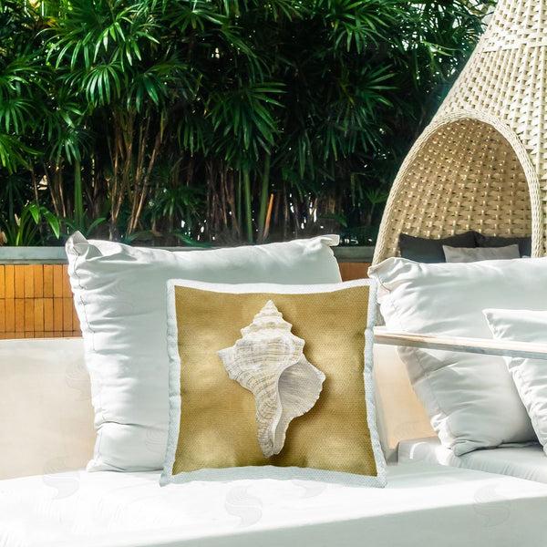 Stupell Industries Caroline Kelly | Conch Shell On Glam Printed Throw Pillow