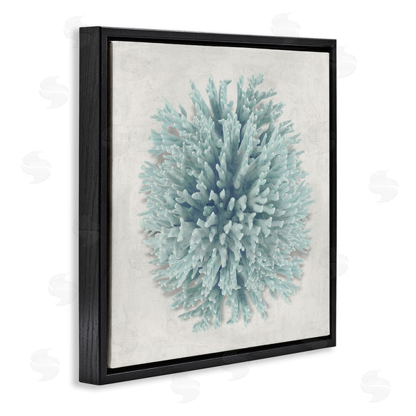 Stupell Industries Caroline Kelly | Coral Ball Blue Sea Beach Design Wall Art