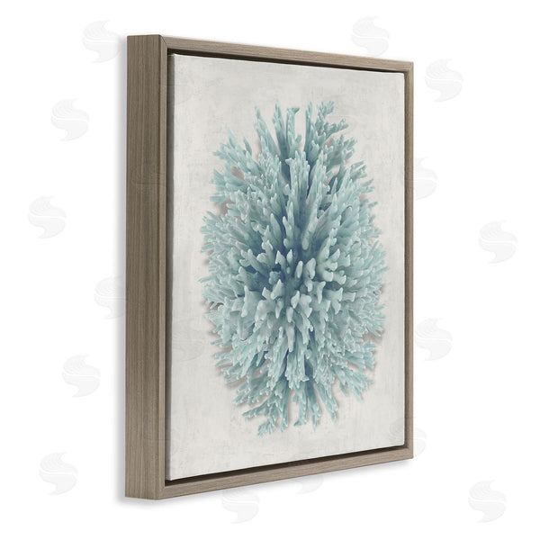 Stupell Industries Caroline Kelly | Coral Ball Blue Sea Beach Design Wall Art