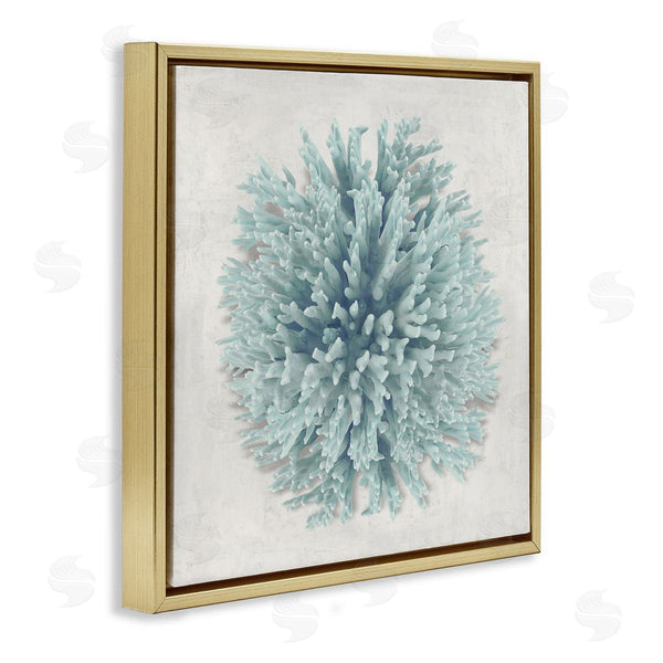 Stupell Industries Caroline Kelly | Coral Ball Blue Sea Beach Design Wall Art