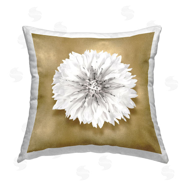 stupell industries Caroline Kelly | Glam & White Dahlia Printed Throw Pillow