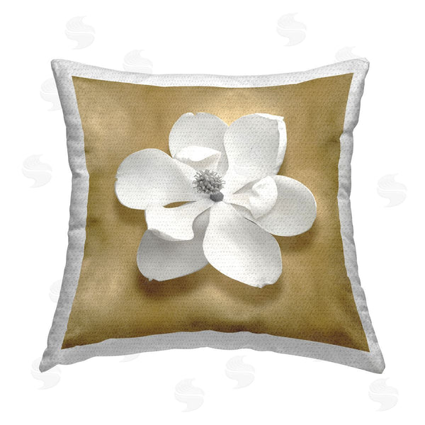 Stupell Industries Caroline Kelly | Glam & White Flower Printed Throw Pillow